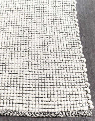 Freya Scandi Black & White Flatweave Wool Rug